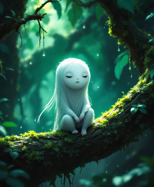 Ilustración pendiente — Kodama de la Ceiba